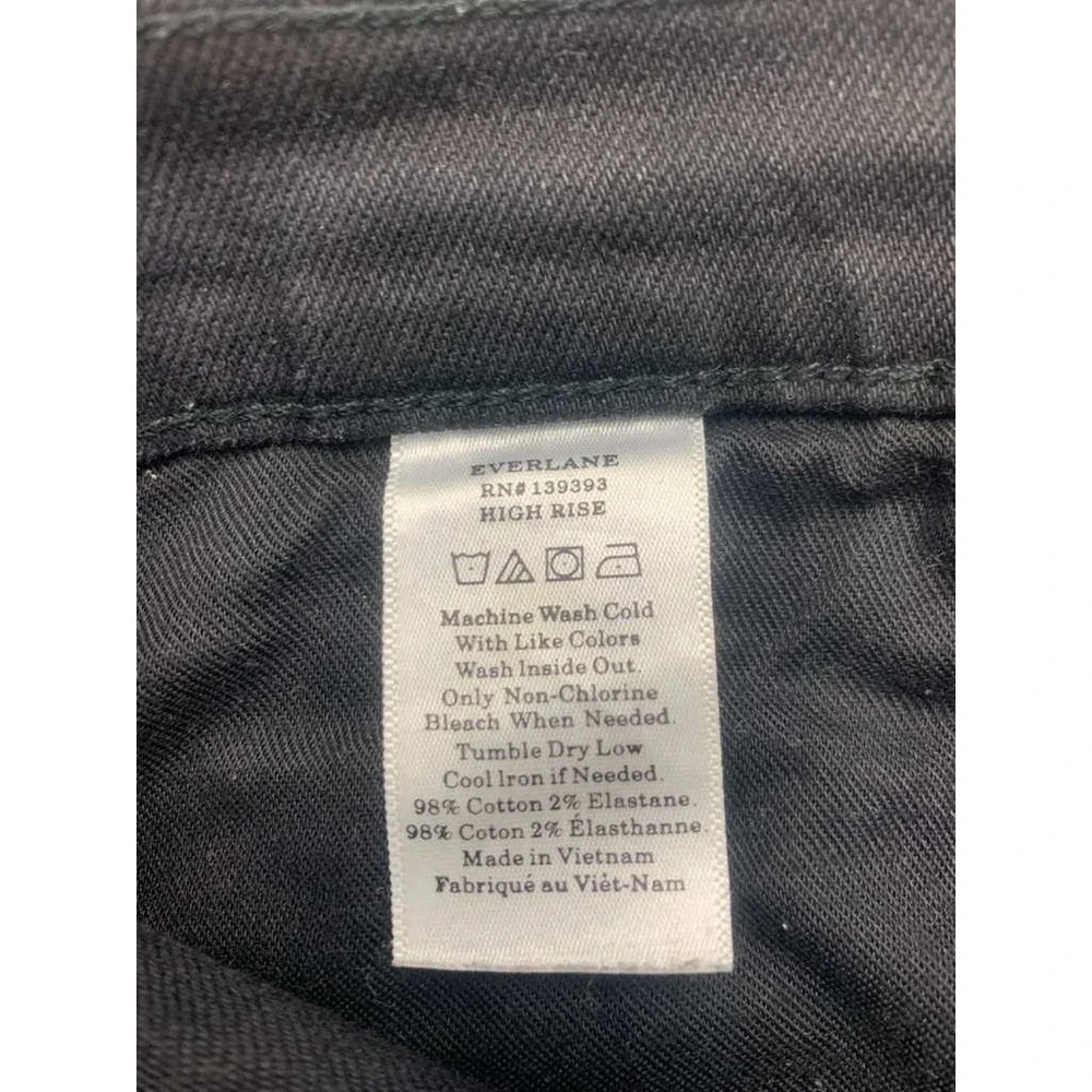 Everlane Jeans Women 28 Regular High Rise Skinny Black‎ Denim Stretch Modern